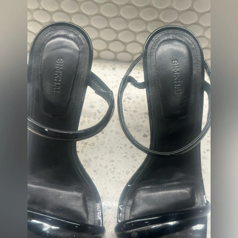 Simkhai Siren Black Patent 4 inch High Heels size 39 - Picture 6 of 11